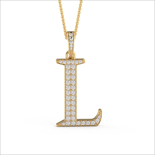 Ladies Alphabetical Diamond Pendant