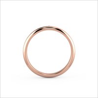 Ladies Rose Gold Plain Ring