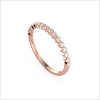 Ladies Rose Gold Diamond Studded Designer Ring