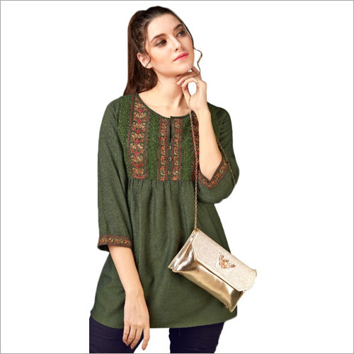 Cotton Half Sleeves Fancy Long Top at Rs 599 in Surat