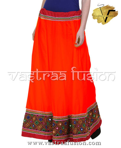 Ladies Embroidery Skirts - Cotton Blended Jute, Sizes 36 to 50 inches, Available in 25 Colors | Regular Fit, Ethnic Indian Design, All-Season Wear