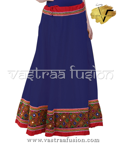 Ladies Embroidery Skirts - Cotton Blend, Sizes 36 to 50 Inches | Multi-Color, Regular Fit, Casual and Festive Wear, All Season Washable