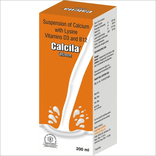 200 ML Suspension Of Calcium With Lysine Vitamin D3 And B12