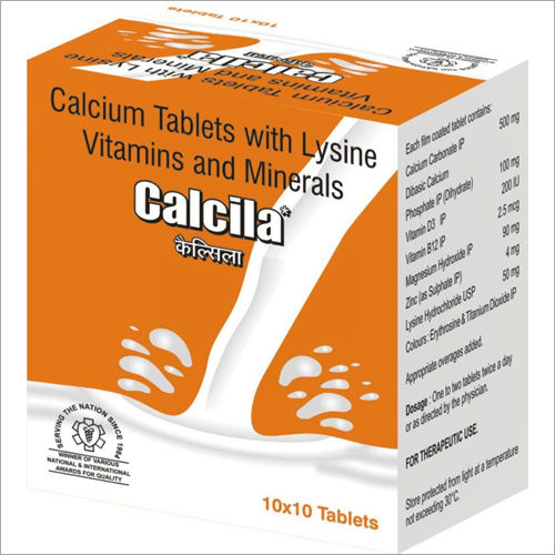 Calcium Tablets With Lysine Vitamins And Minerals