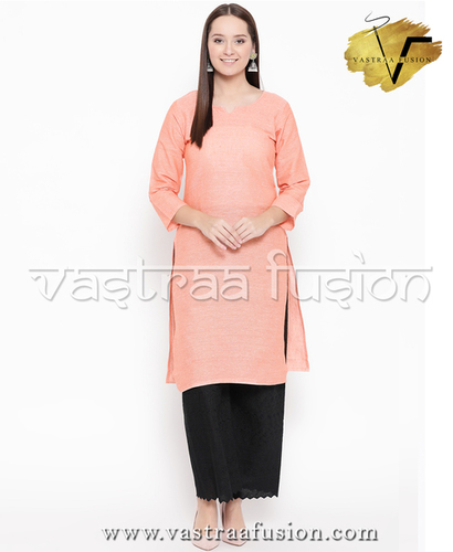 Khadi Look in Solid Colour South Cotton Kurti