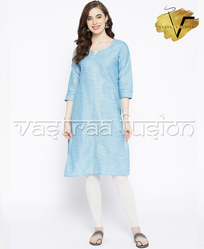 Khadi Look in Solid Colour South Cotton Kurti