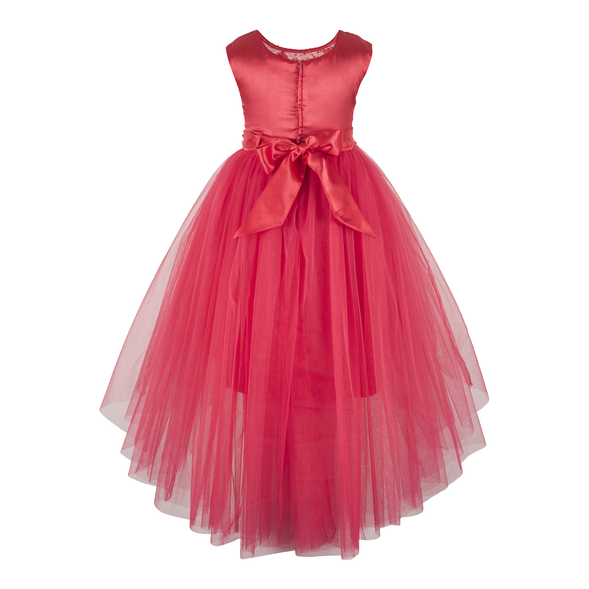 Coral High Low Party  Dress