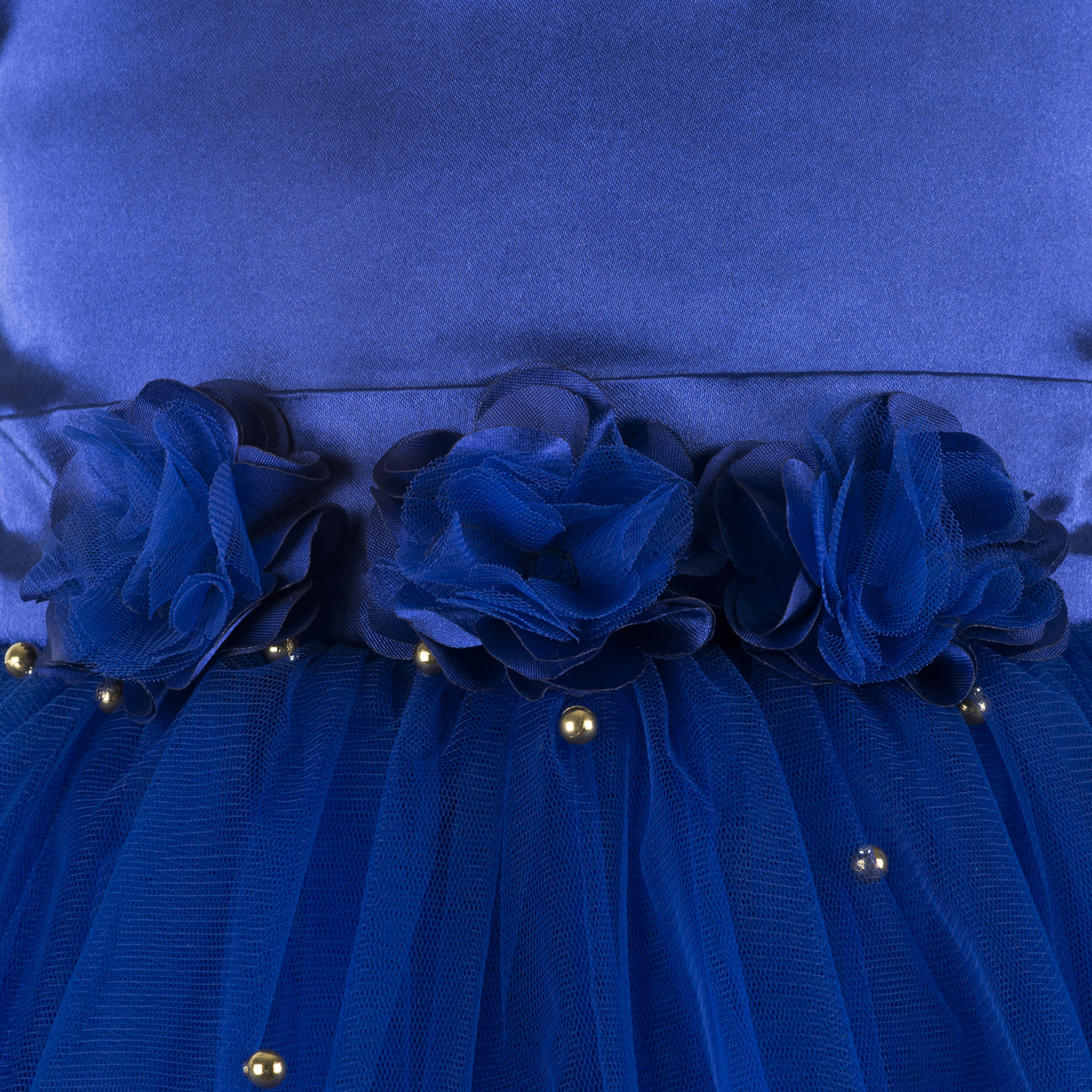 Embellished Blue Knee Length Party  Dress