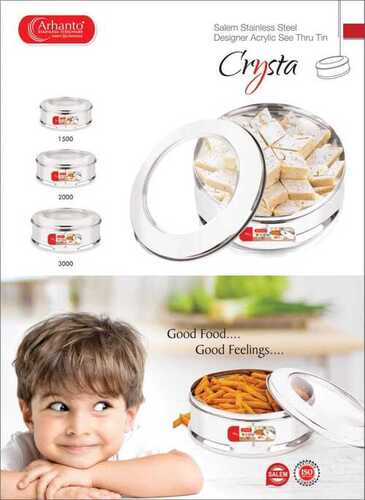 Silver Stainless  Steel  Crysta 1500
