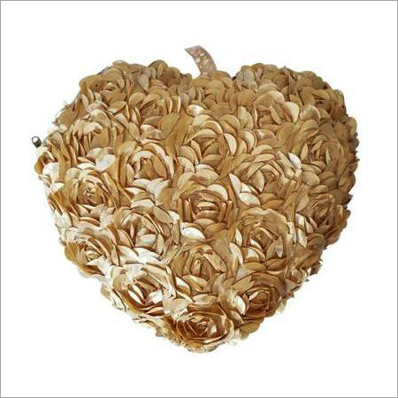 Heart Shape Rose Fur Cushion