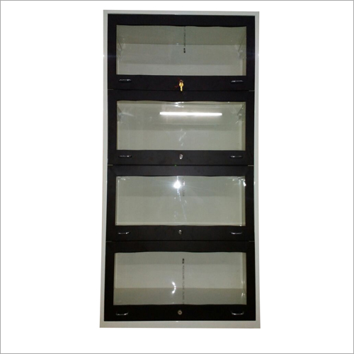 Durable Stainless Steel Bookcase With Glass Door