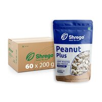 Light Roasted Split Peanut Unsalted - Dry Roasted Jumbo Size, Resealable Pouch, Slightly Sweet Flavor | High Protein, Gluten Free, Versatile For Recipes