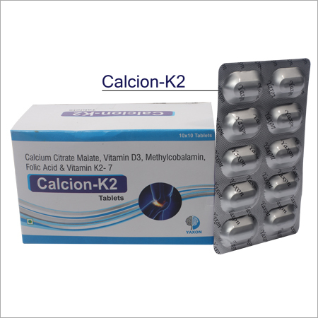Calcium Citrate Malate, Vitamin D3, Methylcobalamin,Folic Acid & Vitamin k2-7