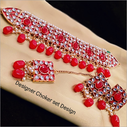 Modern Kundan Choker Necklace Set