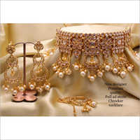 Stylish Stone Choker Necklace Set