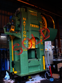 National 1300 Ton Forging Press