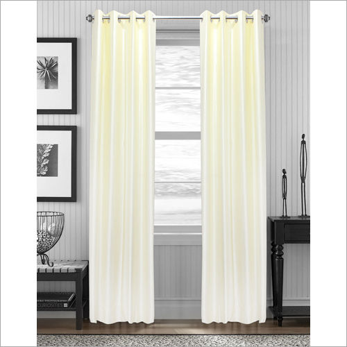 White Silk Curtain Fabric