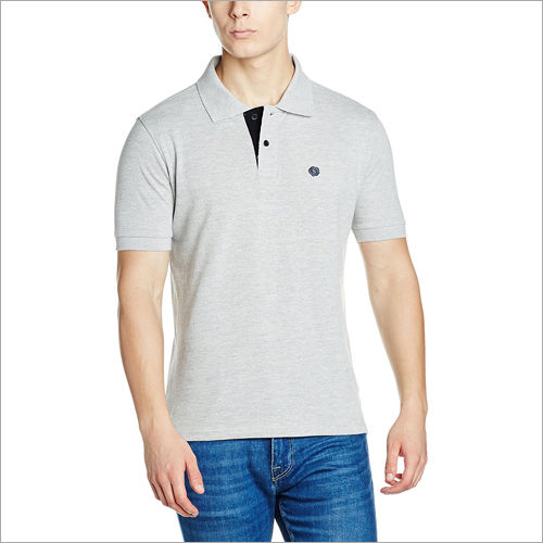 Polyester Branded Mens Polo Neck Plain T-Shirt at Best Price in New ...