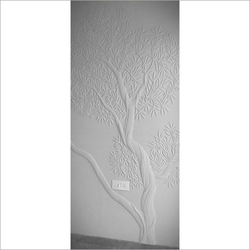 White Sandstone Olive Tree Wall Carving