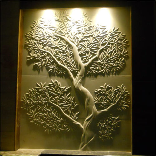 Sand Stone Olive Tree Wall Carving
