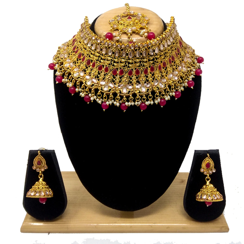 Artificial Jewellery Kundan Choker Necklace Set