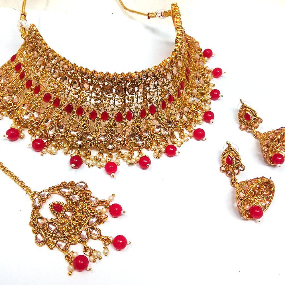 Artificial Jewellery Kundan Choker Necklace Set