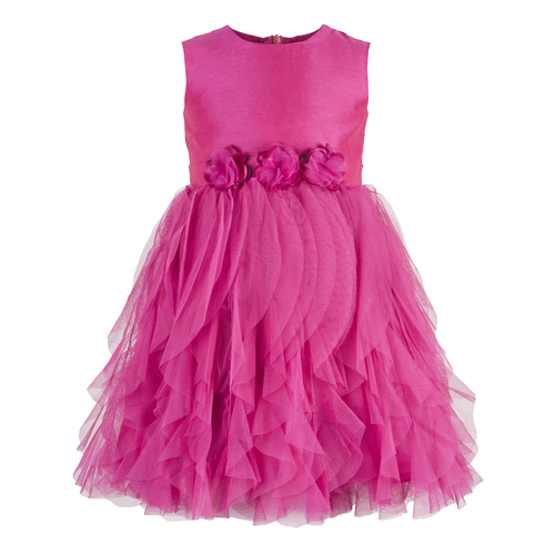 Kids Pink waterfall dress