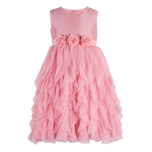 Kids Peach waterfall dress
