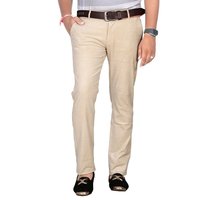 Cotton Corduroy Trouser - Mid Rise Regular Fit, 43 Inch Length, Zipper Fly, Five Pockets | Non-toxic, Washable, Plain Pattern, Retro Style