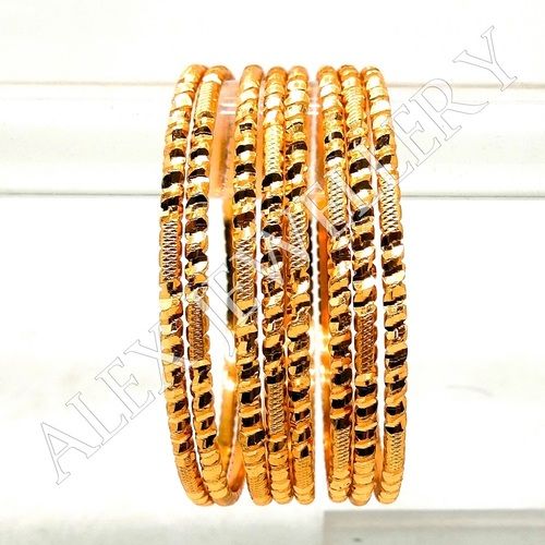 Immitation Jewellery Gold Plated Shagun Bangle Gender: Women