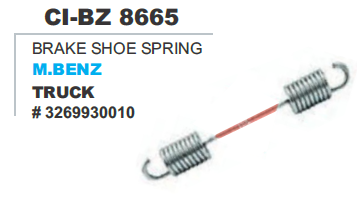Brake Shoe Spring M Benz Truck - Steel 100mm Silver, 10mm Coil Diameter | Hooked Ends, Reliable Braking, Precise Fit