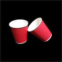 Hot Coffee Cup - Paper, 8 Oz Size, Red Color | Customizable, 237 Ml Capacity, Recyclable