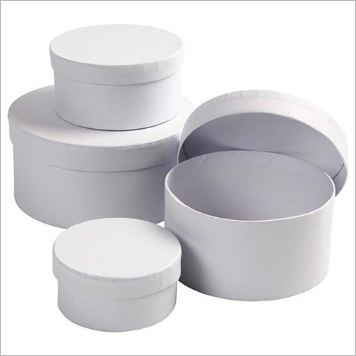 White Round Paper Box