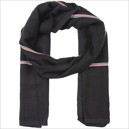 Black Cotton Fancy Scarf