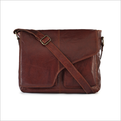 Brown Mens Leather Sling Bag