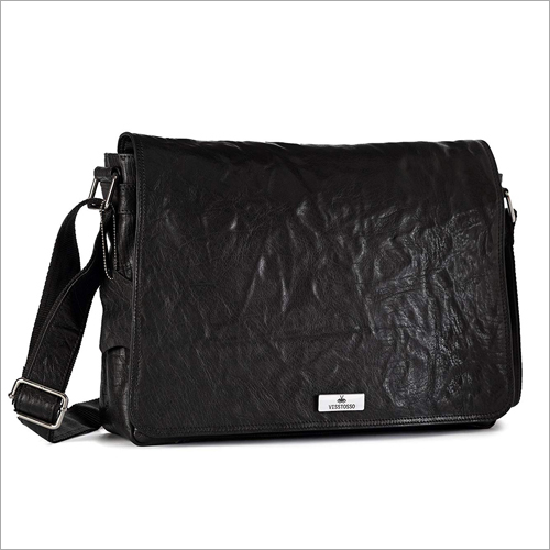 Black Pure Leather Sling Bag