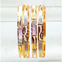 Stylish Design Jewellery Gold Plated Shagun Bangle