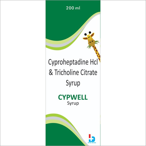 200ml Cyproheptadine HCL And Tricholine Citrate Syrup