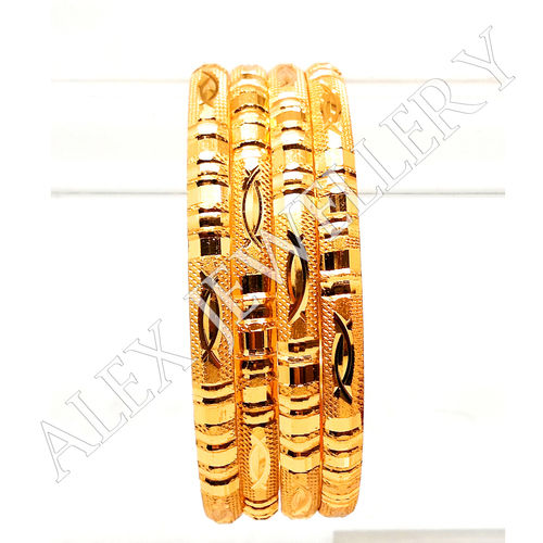 Latest Design Gold Plated Shagun Bangle