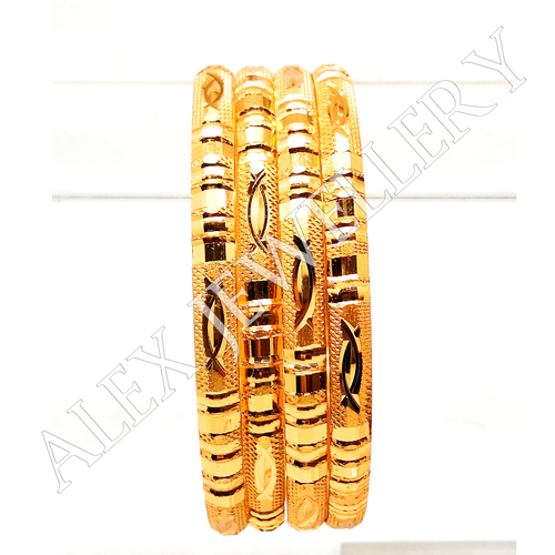 Latest Design Gold Plated Shagun Bangle