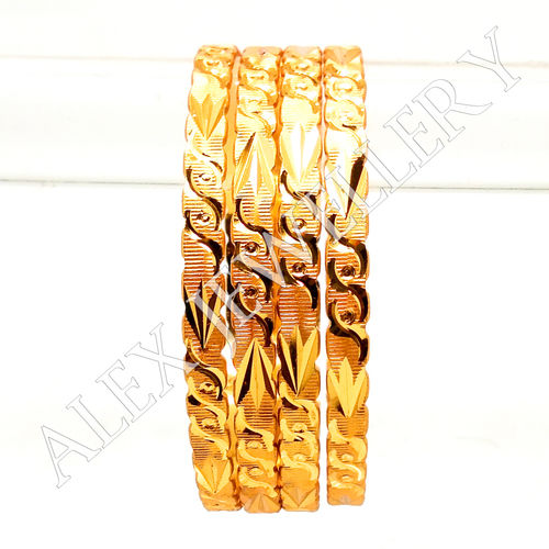 Latest Design Gold Plated Shagun Bangle