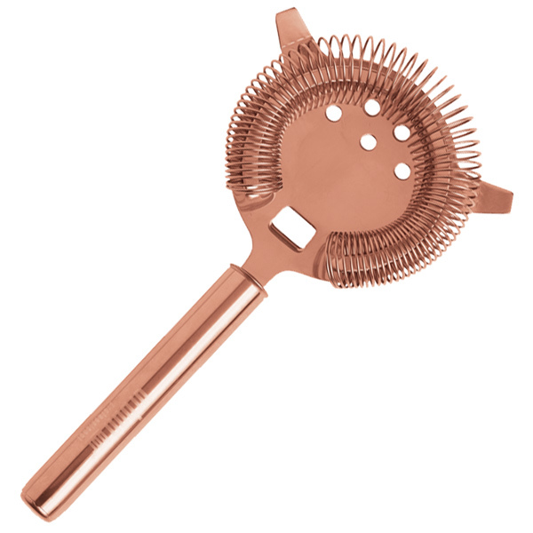 Bar Strainer - 2 Prongs Pipe Handle SS / Gold / Copper
