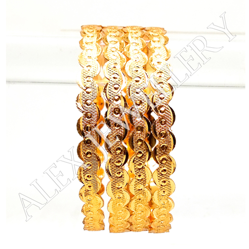 Latest New Design Gold Plated Shagun Bangle