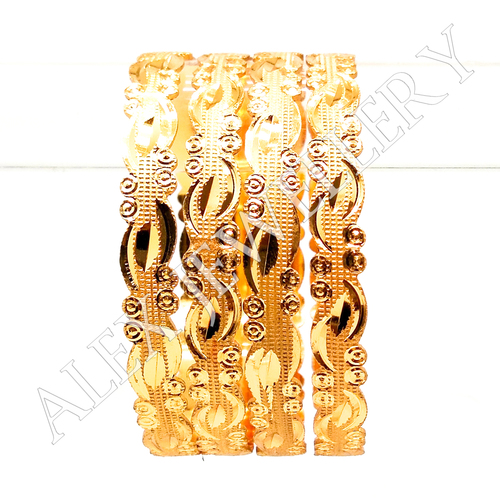 Stylish New Design Gold Plated Shagun Bangle