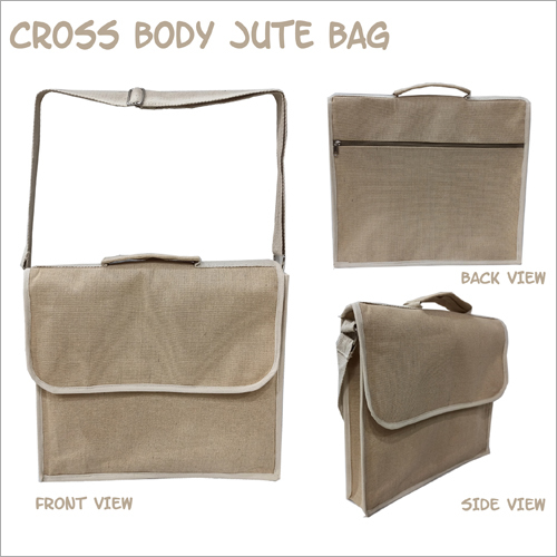 Fancy Cross Body Jute Bag