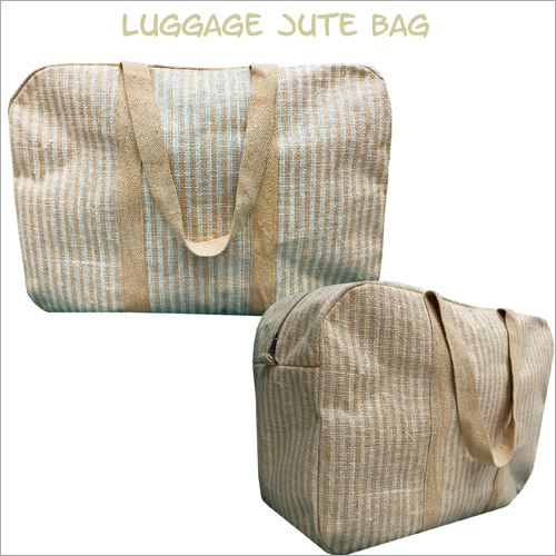 Jute Plain Luggage Bag