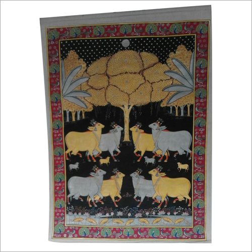 Home Decor Hand Painted Cloth Painting By SHREE ART WORKSHOP