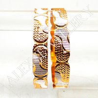 Latest Designer Gold Plated Shagun Bangle