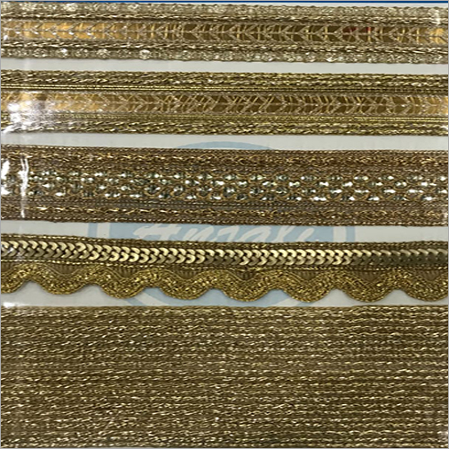 Golden Zari Lace Length: 25  Meter (M)