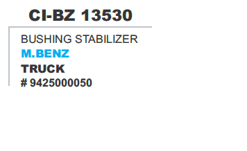 Bushing Stabilizer M Benz Truck